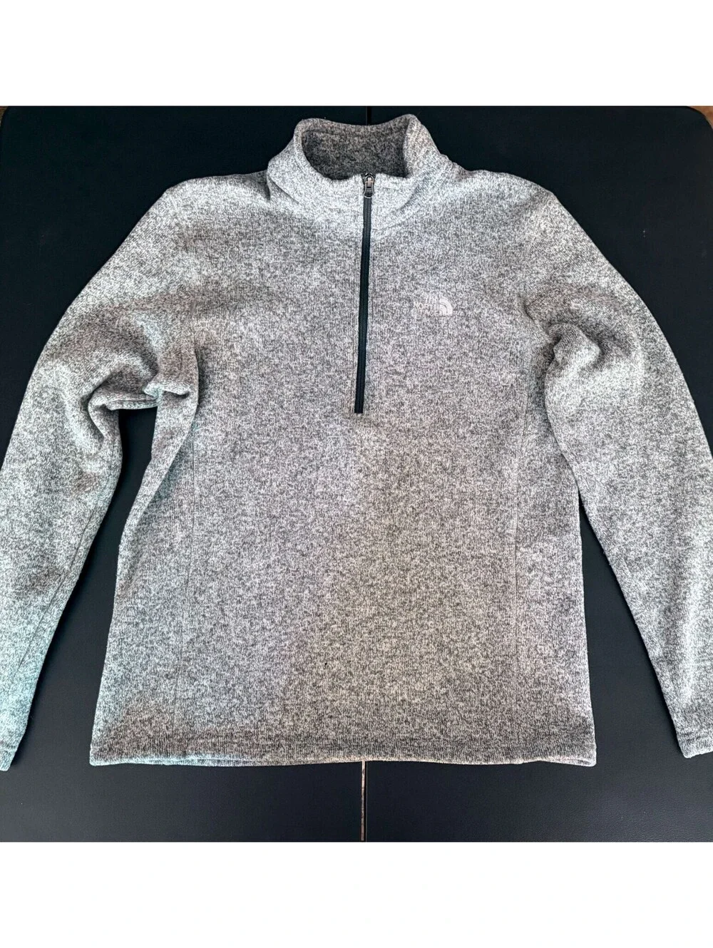 The North Face Sweater Gray Gordon Lyons 1/4 Zip Fleece Pullover Men's Medium